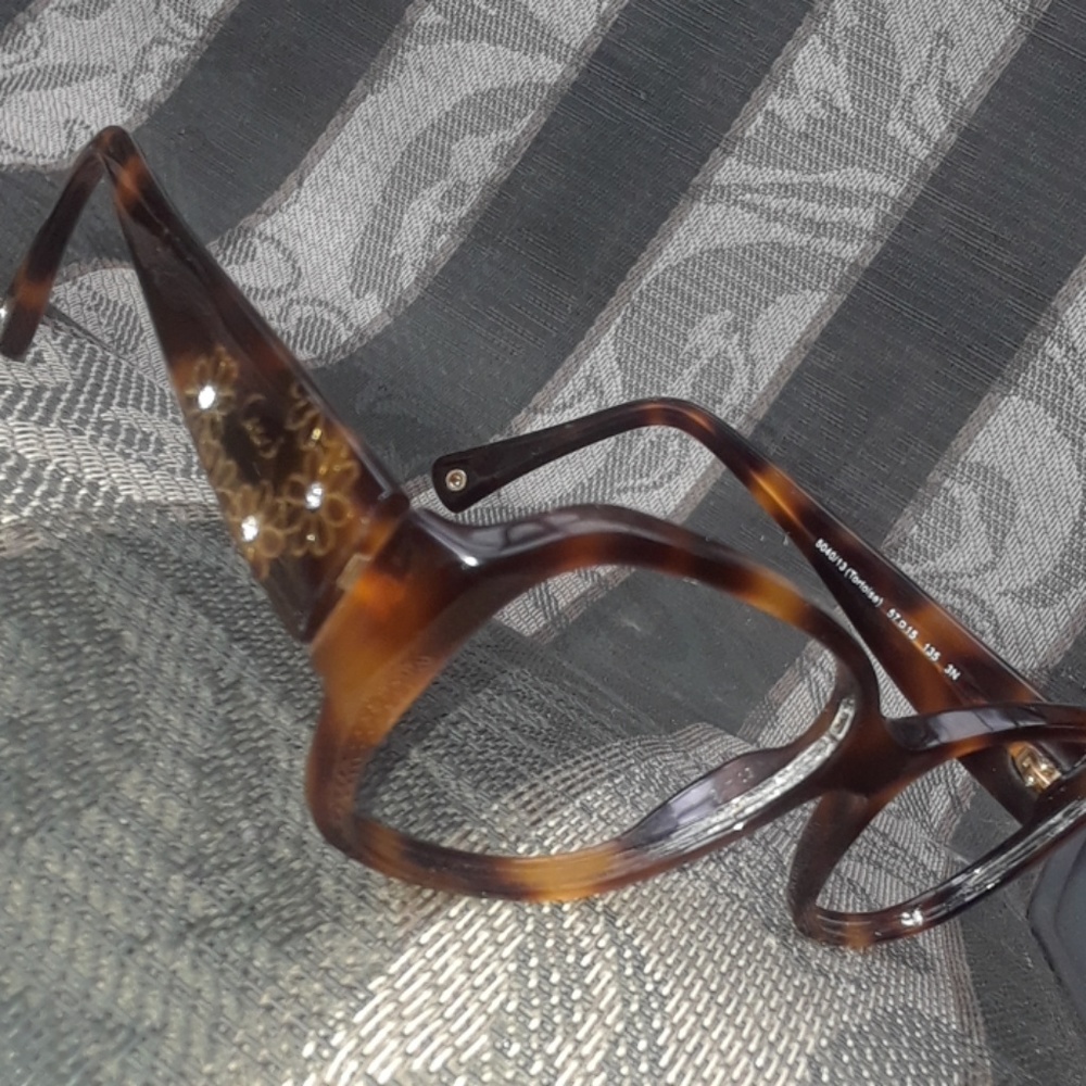 Coach Reese Tortoise/ Gold Rhinestone Frames - image 5